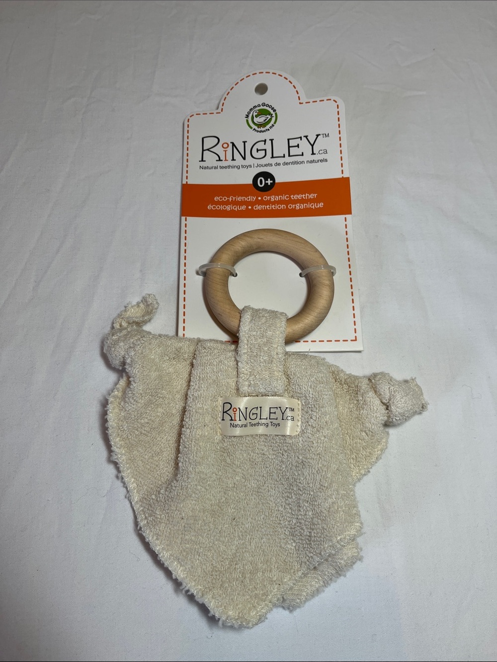 NWT Ringley Natural Teether Security Cloth - Cream